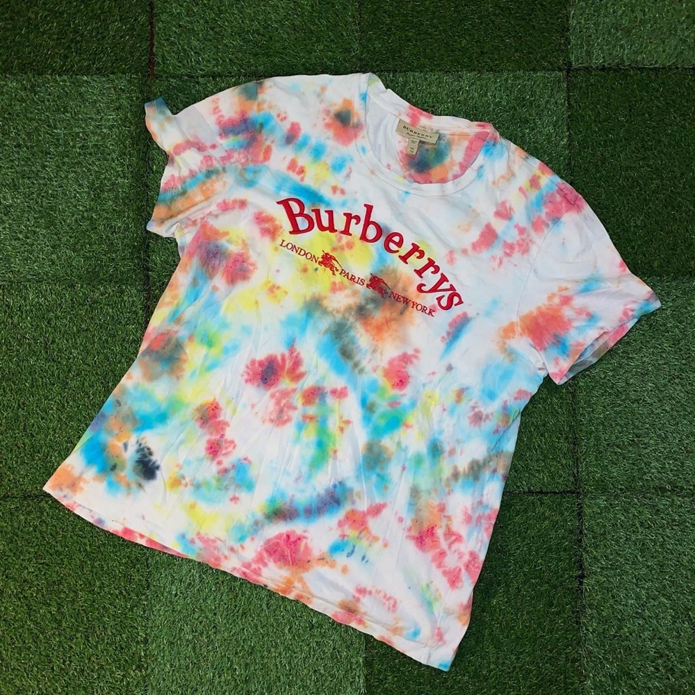 Custom Tie Dye BURBERRY T-Shirt